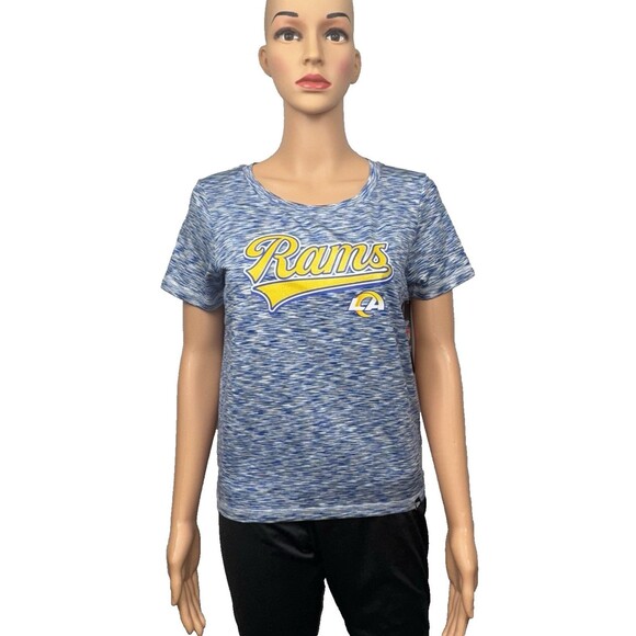 New Era LA Rams Womens Size XL Blue T-Shirt On Field Apparel Los Angeles NFL New - Picture 2 of 8